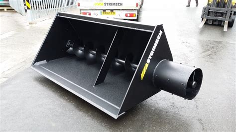 skid steer feed hopper bucket|Heavy Duty Auger Discharge Bucket .